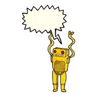 cartoon funny robot with speech bubble N24