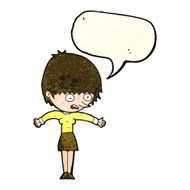 cartoon woman panicking with speech bubble N4