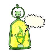 cartoon spooky lantern with speech bubble N3