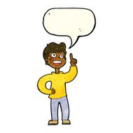cartoon boy with great idea speech bubble N3