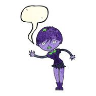 cartoon vampire girl with speech bubble N64