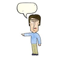 cartoon pointing man with speech bubble N29