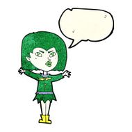 cartoon vampire girl with speech bubble N65