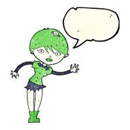 cartoon vampire girl with speech bubble N66
