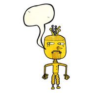 cartoon robot with speech bubble N55