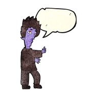 cartoon vampire with speech bubble N29