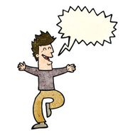 cartoon laughing man with speech bubble N6