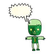 cartoon robot with speech bubble N56