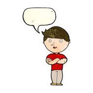 cartoon happy man with speech bubble N117