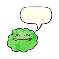 cartoon vampire cloud with speech bubble N2