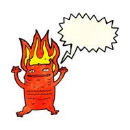 cartoon little monster with speech bubble N10