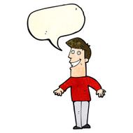cartoon grinning man with speech bubble N24
