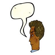 cartoon annoyed man with speech bubble N25