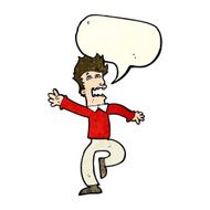 cartoon man panicking with speech bubble N18
