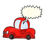 cartoon car with speech bubble N9