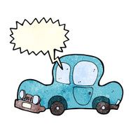 cartoon car with speech bubble N10