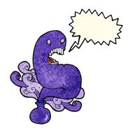 cartoon halloween ghost in bottle with speech bubble N5