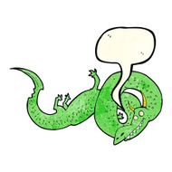 cartoon chinese dragon with speech bubble N3