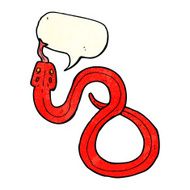 cartoon snake with speech bubble N19