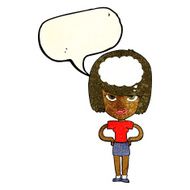 cartoon woman thinking with speech bubble N13