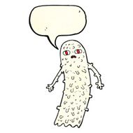 cartoon spooky ghost with speech bubble N15