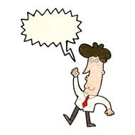 cartoon office man with speech bubble N4