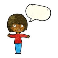 cartoon happy woman with speech bubble N78