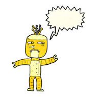 cartoon robot with speech bubble N59