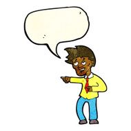 cartoon funny office man pointing with speech bubble N3