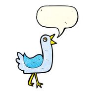 cartoon bird with speech bubble N100
