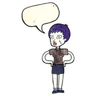 cartoon halloween girl with speech bubble N7