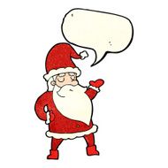 cartoon santa claus with speech bubble N60