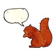cartoon squirrel with speech bubble N3