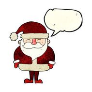 cartoon santa claus with speech bubble N61