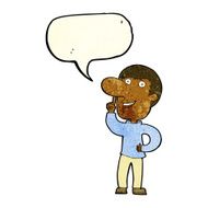 cartoon man with idea speech bubble N32