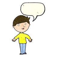 cartoon happy man with speech bubble N123
