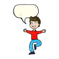 cartoon excited boy with speech bubble N45