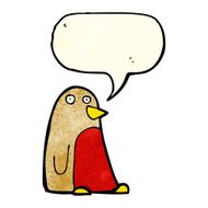 cartoon robin with speech bubble N6