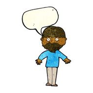 cartoon happy man with speech bubble N125