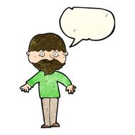 cartoon happy man with speech bubble N127