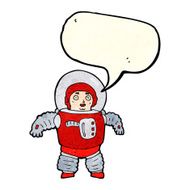 cartoon space man with speech bubble N7