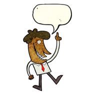 cartoon man with idea speech bubble N34