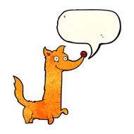 cartoon happy dog with speech bubble N22