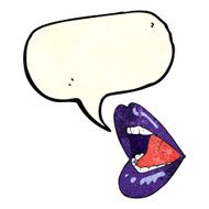 cartoon open mouth with speech bubble N2