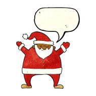 cartoon santa claus with speech bubble N63