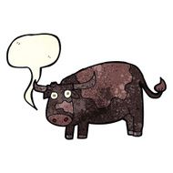 cartoon cow with speech bubble N13