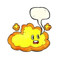 cartoon cloud with speech bubble N8