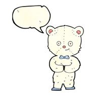 cartoon cute little bear with speech bubble N7
