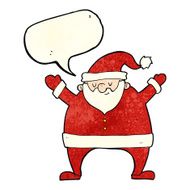 cartoon santa claus with speech bubble N65