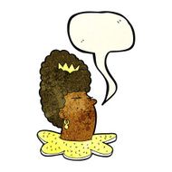 cartoon queen head with speech bubble N3